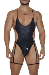 CandyMan 99697 Strumpfband-Bodysuit, Farbe Schwarz